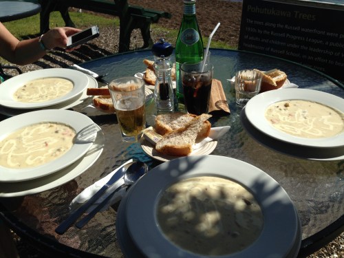 Seafood chowder for 4!